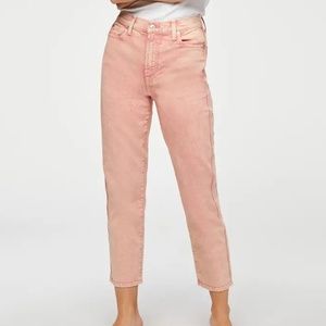 7 For All Mankind High Waist Crop Straight Leg Jeans